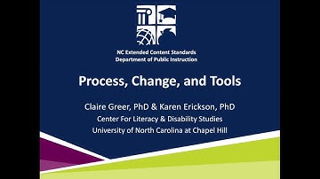 NC Extended Content Standards - Process, Change andTools