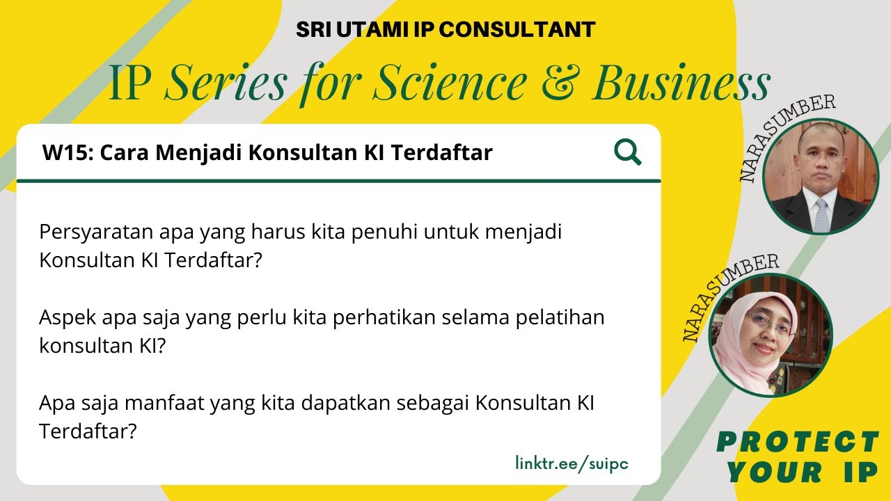 Webinar 15 PkM: Cara Menjadi Konsultan KI Terdaftar