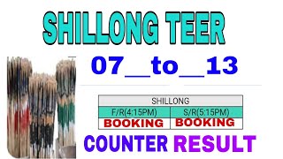 WEEKLY BOOKING KHASI HILLS ARCHERY SPORTS INSTITUTE SHILLONG 07/TO/13