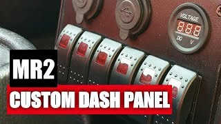 Toyota MR2 custom dash panel install