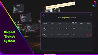 [ESX] [QBCORE] Airport (ticket and plane system for trip in fivem with modern UI)