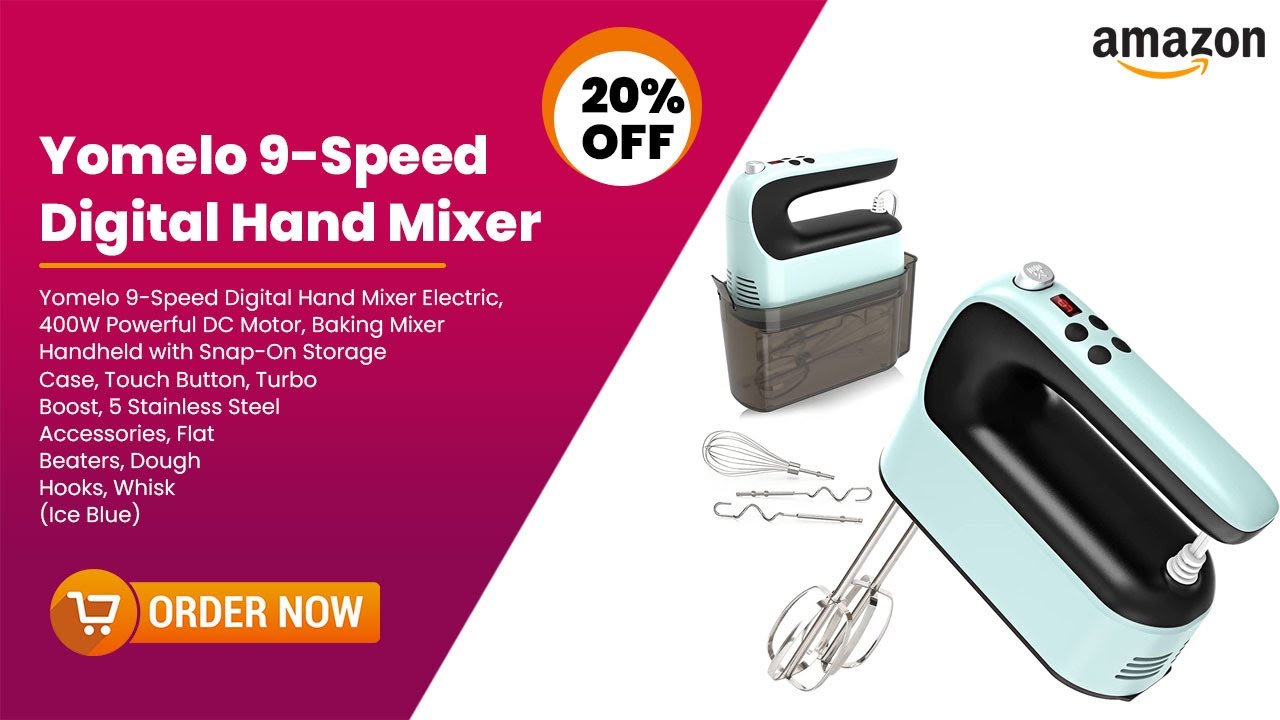 Yomelo 9-Speed Digital Hand Mixer | Reviews |Best Gadgets Reviews | KitchenAid | Unboxing
