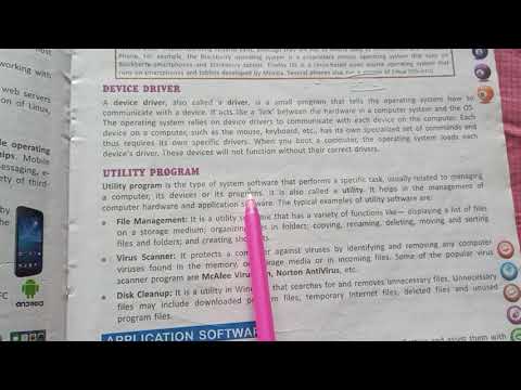 Computer Class-7 Ch-1Computer Software Part-7( Device driver ,Utility program& Application software)