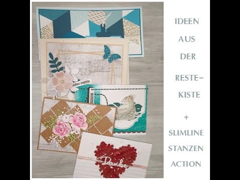 Ideen aus der Restekiste + Slimline Stanzen von Action - YouTube