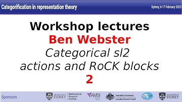 Ben Webster – Categorical sl2 actions and RoCK blocks 2