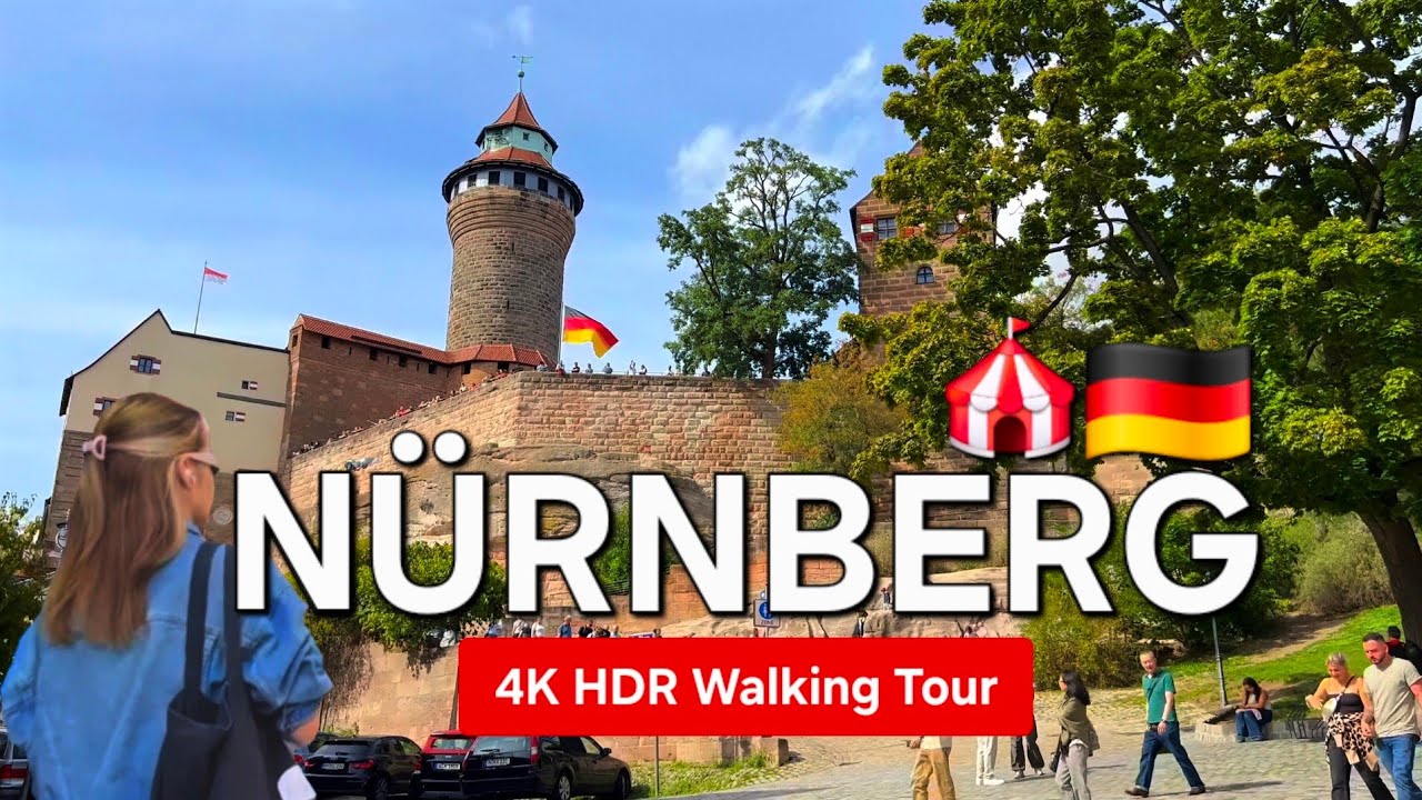 Nuremberg, GERMANY 2025 🏰🇩🇪 4K HDR Walking Tour | Dowtown Sunny Day ☀️