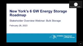 6 GW Energy Storage Roadmap: Bulk Storage Overview Webinar – February 28, 2023
