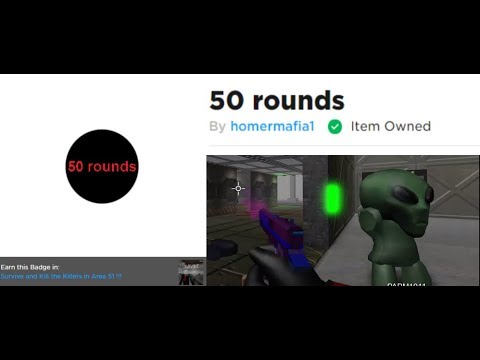 Round 50 Endless Mode Survive And Kill The Killers In Area 51 - 50 kills badge roblox