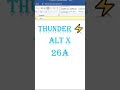 MS Word thunder ⚡ | alt x code | pro word skills