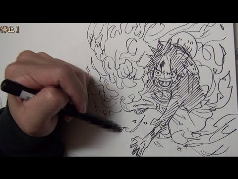 早描きルフィ ゴムゴムの火拳銃 レッドホーク Youtube