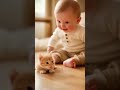 Kitten's Tiny Sneeze Causes a HUGE Baby Laugh! #sneeze #kitten #babylaughs #surprise #cuteattack