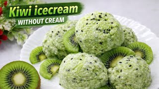 Famous High Protein Icecream Recipe| Kiwi Ice Cream Recipe | Without Cream Icecream | Homemade Icecream Wealth