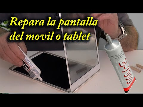 Como pegar la pantalla de un movil , tablet, portatil . Pegamento B7000  Vale para todo. 