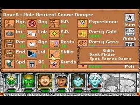 Might and Magic 3: Recommended veteran character creation - YouTube