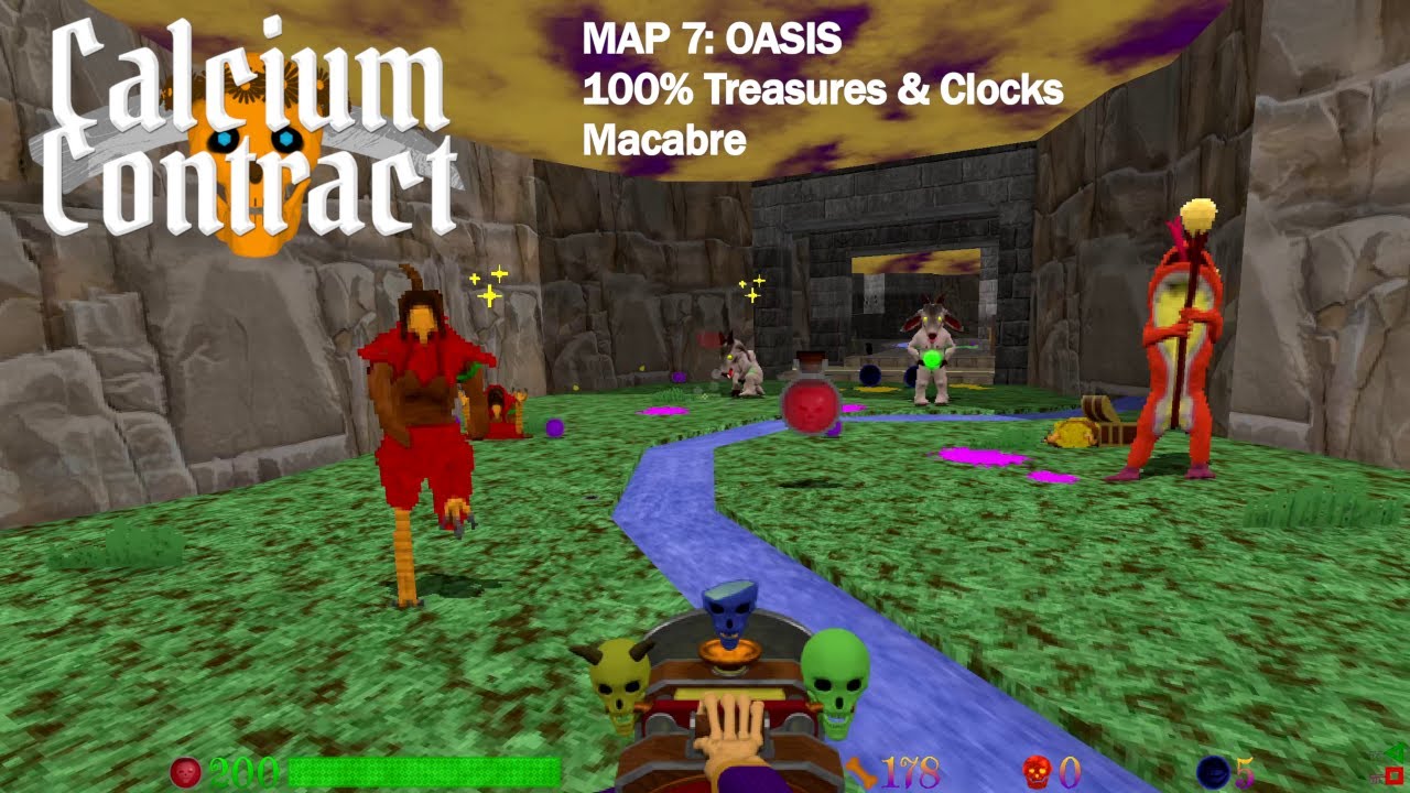 Calcium Contract - Map 7: Oasis (Macabre, 100% Treasures/Clocks)