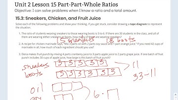 Illustrative Math 6th Grade Unit 2 Lesson 15 Part Part Whole Ratios
