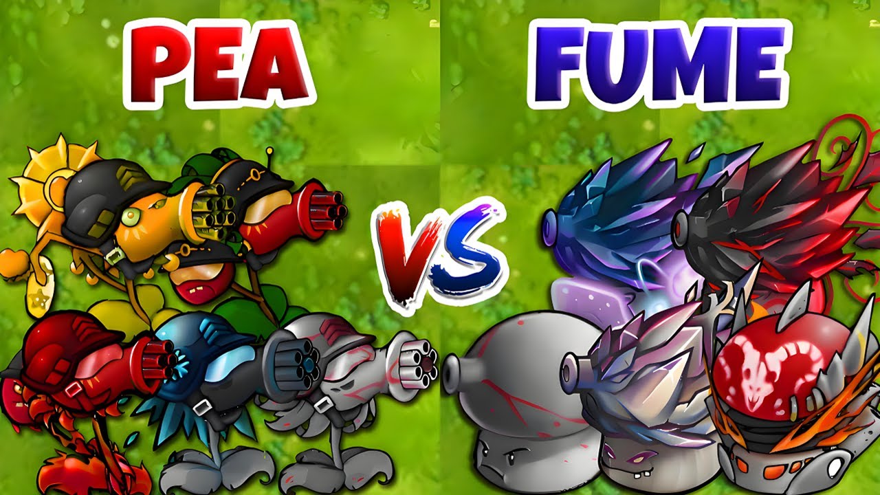 PVZ 1 Fusion 2.5 Challenge - Team PEA vs FUME Plants Fusion vs Obsidian ...
