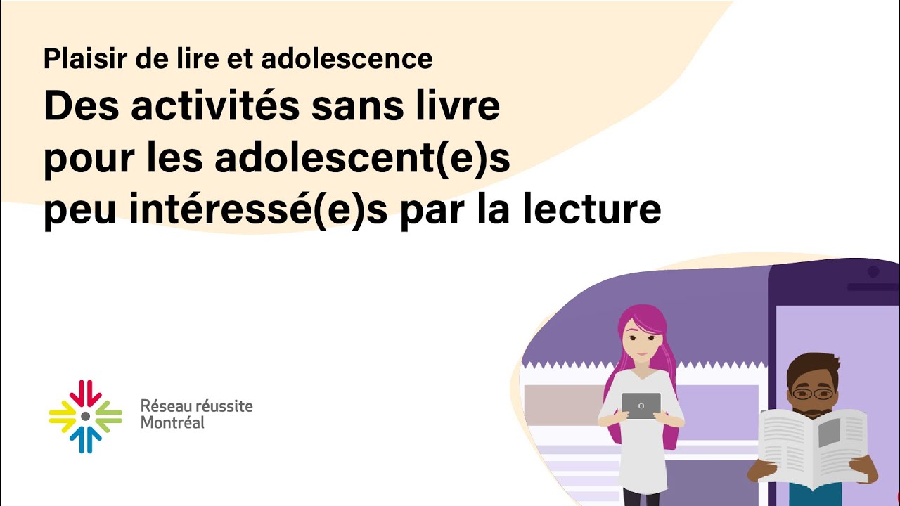 WEBINAIRE : Des activités sans livre pour les adolescent(e)s peu intéressé(e)s par la lecture