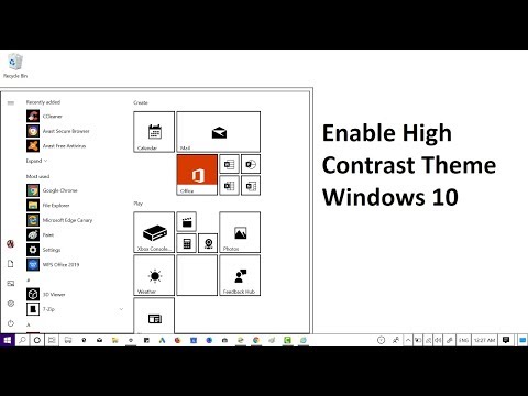 How to Enable High Contrast Mode in Windows  10 - 2020