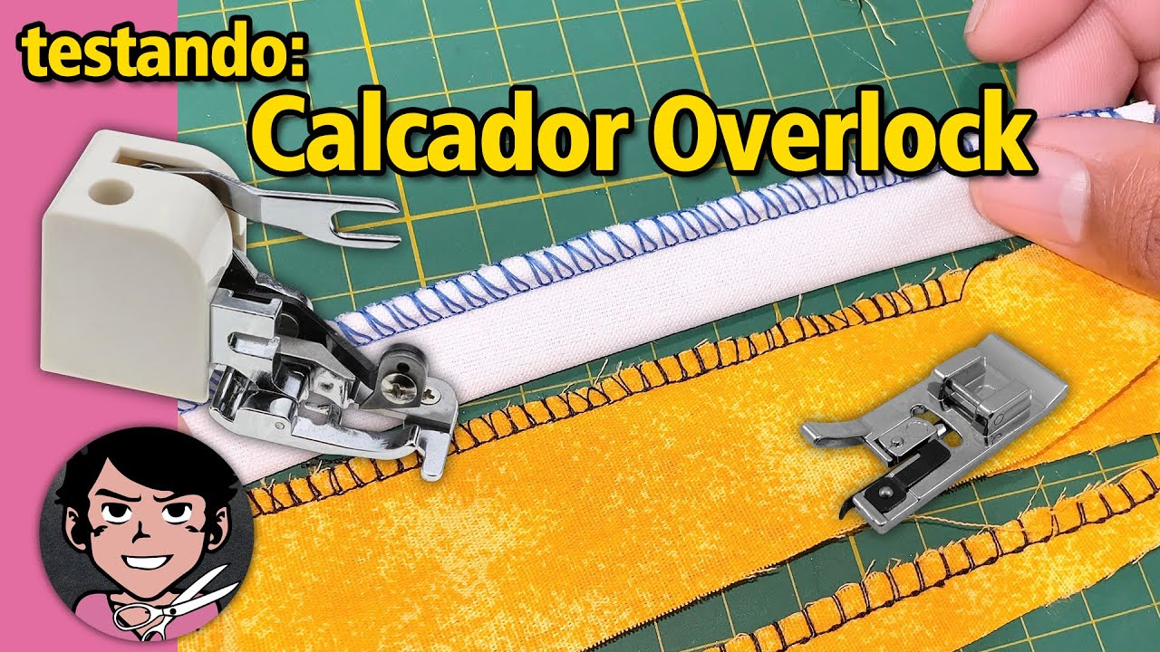 Testando Calcador Overlock Em Máquina Doméstica [Como Usar Calcador Overlock na Bernette B35]