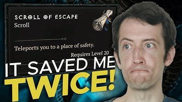 Diablo 4 - "Testing" Scroll of Escape on 100 Rogue