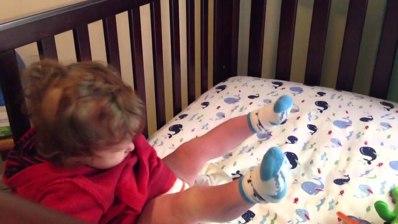 Jumping in crib YouTube