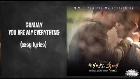 Thumbnail of Gummy - You Are My Everything Lyrics (karaoke with easy lyrics)
