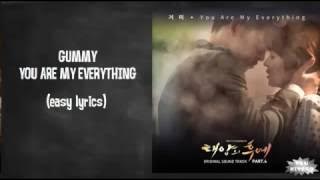 Gummy - You Are My Everything Lyrics (karaoke with easy lyrics)