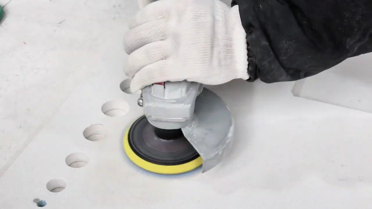 From Rough to Perfect — Grinding Stone Like New#polish #tools #construction #diy