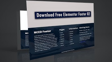 Free Elementor Footer Template Design 02  by MC Starters