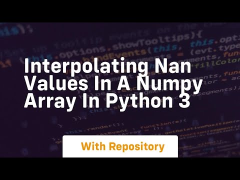 interpolating nan values in a numpy array in python 3