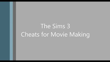 The Sims 3 Cheats Tutorial