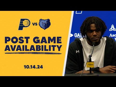 Indiana Pacers Postgame Media Availability vs. Memphis (Preseason Game 3) | October 14, 2024