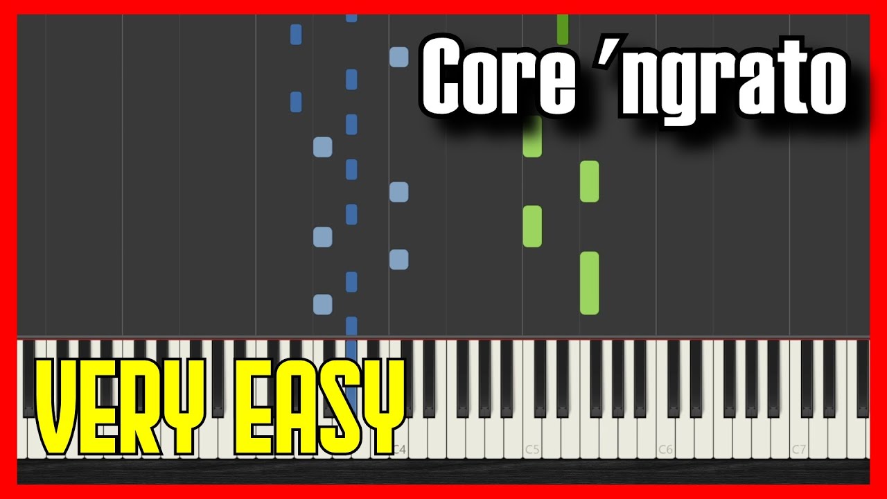 🎹 How to Play Core 'ngrato ✔️ | 【2022】Easy Slow Piano Tutorial (Synthesia)