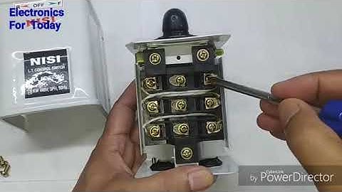 Reverse forward switch connection| 415v 16amp motor forward reverse control switch|3 phase change ov