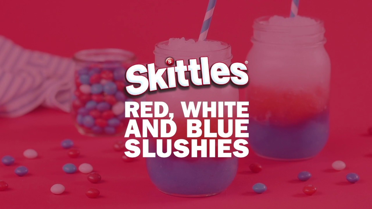 Red, White and Blue Skittles Slushies YouTube