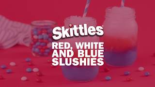 Red, White and Blue Skittles Slushies