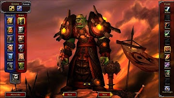 WoW Mists of Pandaria Beta: Orc creation screen