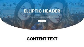 How to Create Elliptical Header Using HTML & CSS | Simple CSS Trick