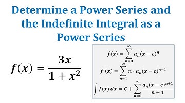 Determine a Power Series and Indefinite Integral of a Rational Function