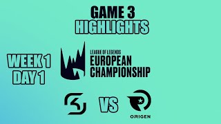 Week 1 Day 1 | LEC Summer Split (2020)  Game 3 Highlights | Origen vs SK Gaming