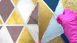 Abstract Acrylic Painting Using Masking Tape - Ideas 2