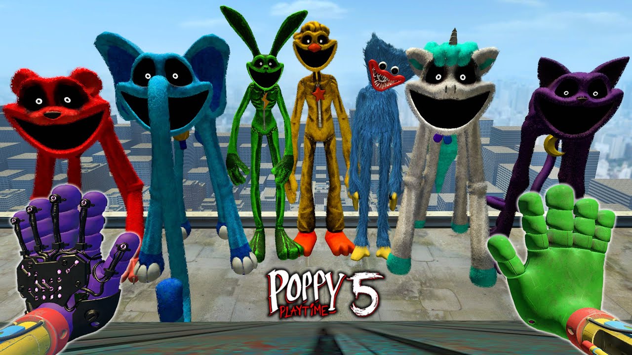 Surviving All Poppy Playtime Monsters in the Golden City in Garry's Mod ...