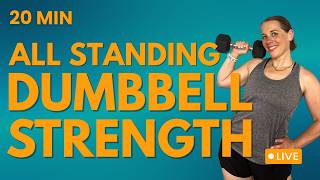 20 Min Energy Boost for Menopause | Dumbbell Standing Workout @strengthandbloom