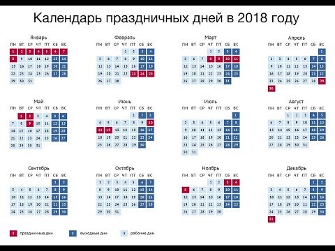 Video: What Will Be The Calendar Of Weekends And Holidays In In Russia