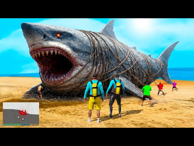 PEGUEI O MEGALODON DO GTA 5!