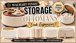 WALMART OTTOMAN FINDS 🤍✨ | Storage Ottomans & Coffee Tables That Look EXPENSIVE!  #WalmartHome