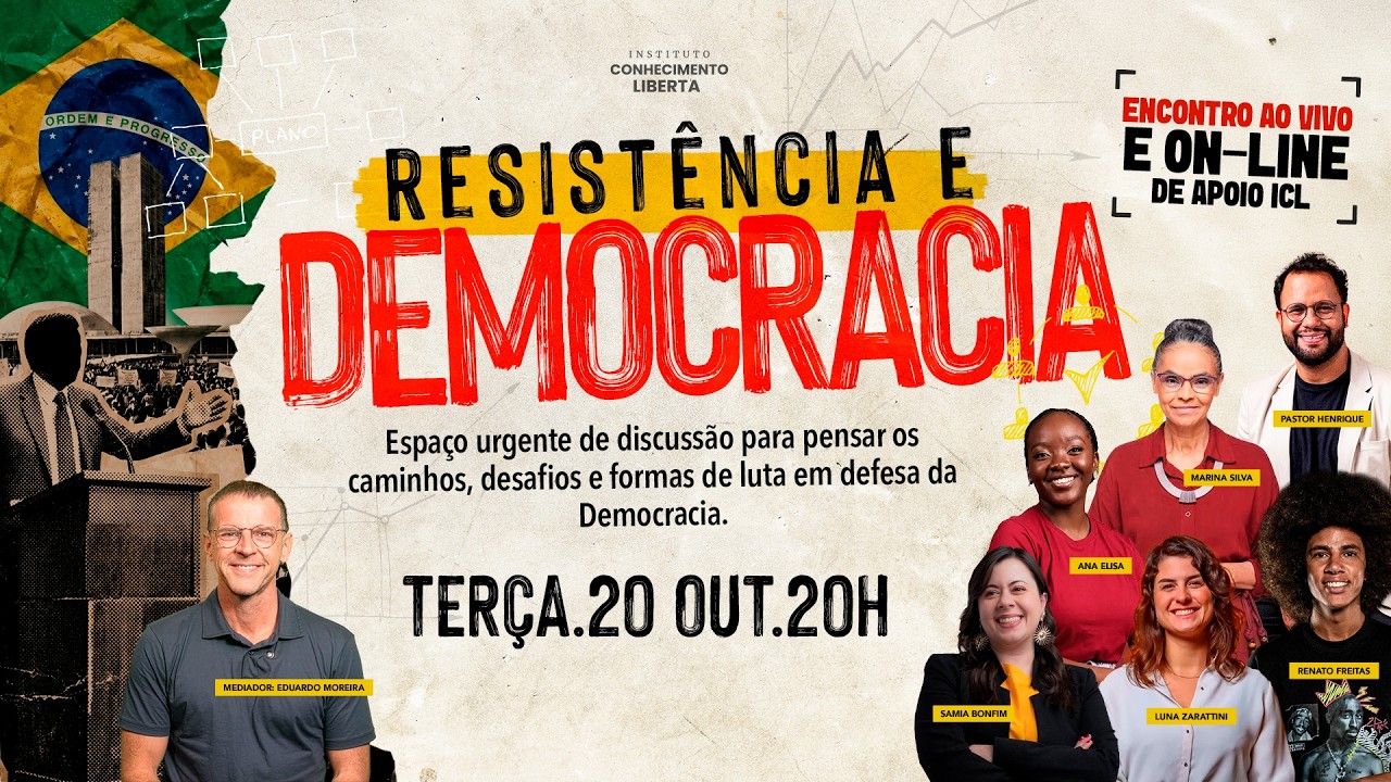 ENCONTRO AO VIVO: RESISTÊNCIA E DEMOCRACIA - 20/10 ÀS 20H