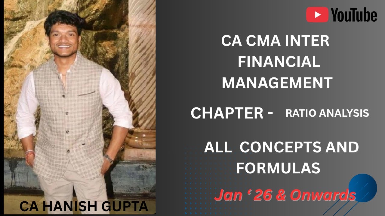 CA CMA INTER FINANCIAL MANAGEMENT RATIO ANALYSIS - YouTube