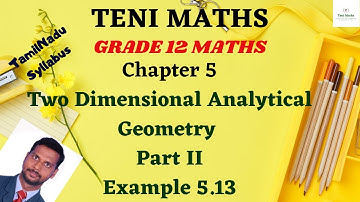 Grade 12 :Maths : Chapter 5: Two Dimensional Analytical Geometry Part II: Example 5.13